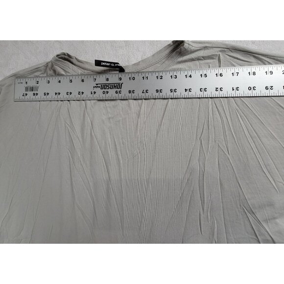 Peter O. Mahler Womens Long Sleeve Top Small Gray & Black Colorblock Stretch - Picture 6 of 9